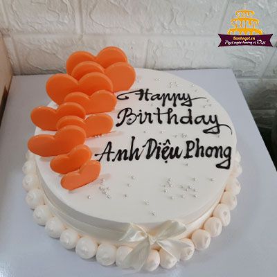 S64 bánh kem gắn tim socola